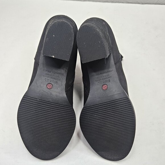 Blondo Waterproof Ankle Booties Size 9.5 Black Leather Western Block Heel Boots - Picture 8 of 12